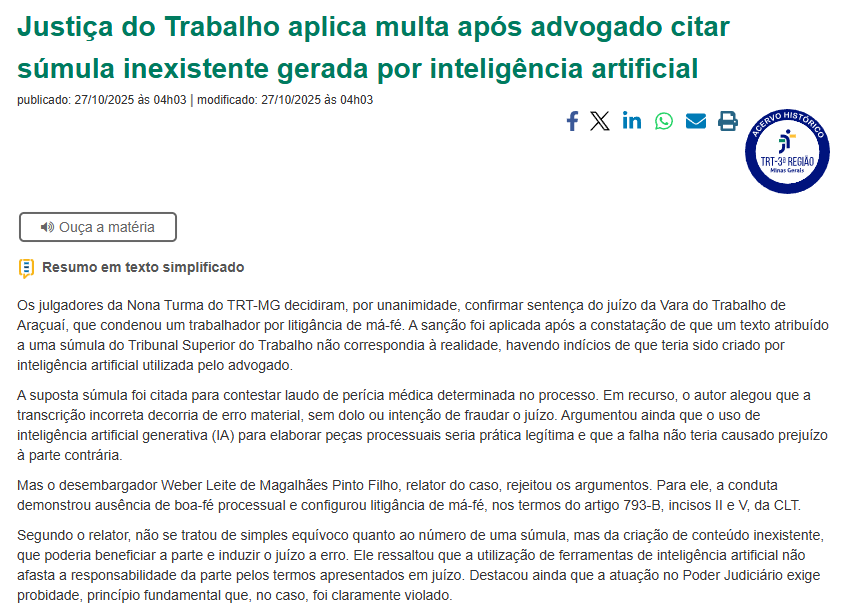 Notícia: Súmula TST Inexistente